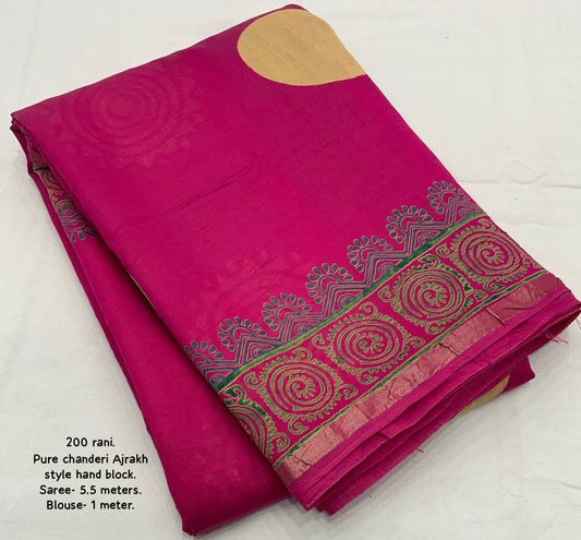 Chanderi Cotton Saree