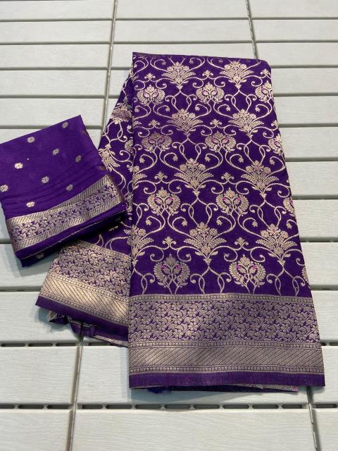 Crepe Khadi Silk Saree