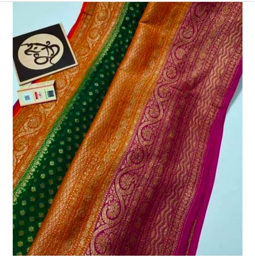 Georgette Banaras Silk saree